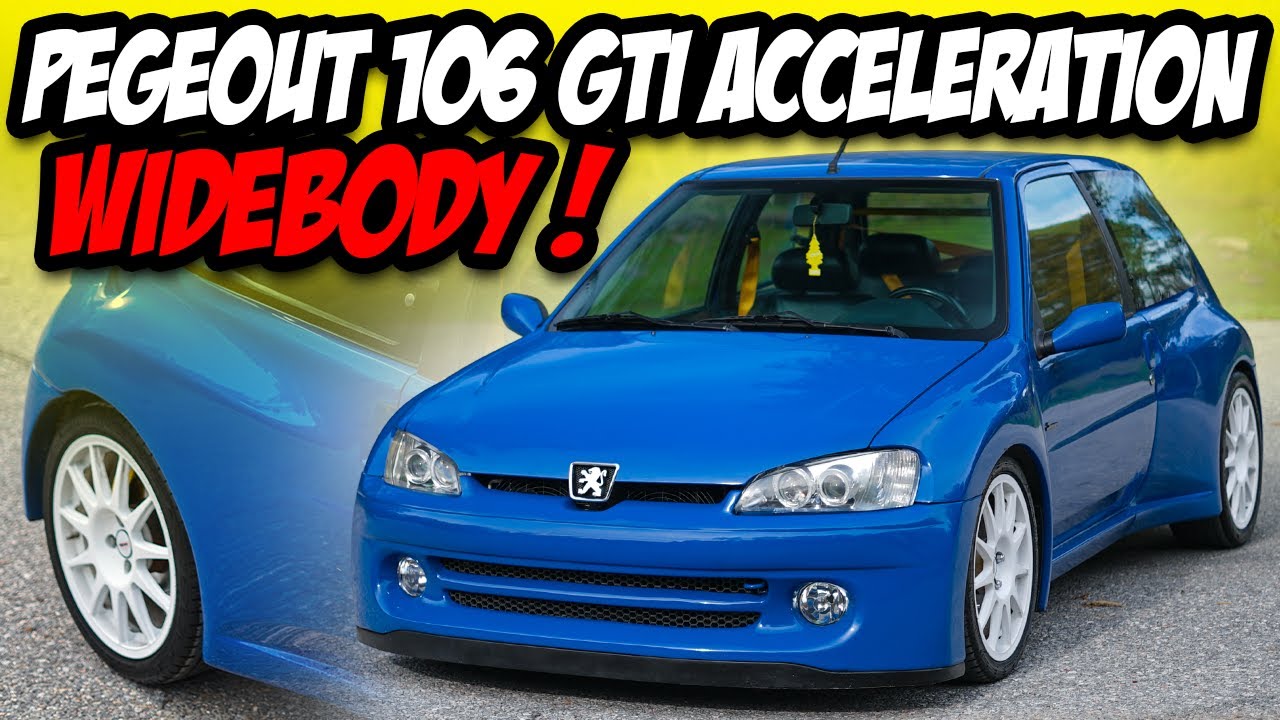 Peugeot 106 GTİ 1.6 16v TU5 / Autobahn Acceleration / Exhaust + Engine Sound / Dimma Widebody