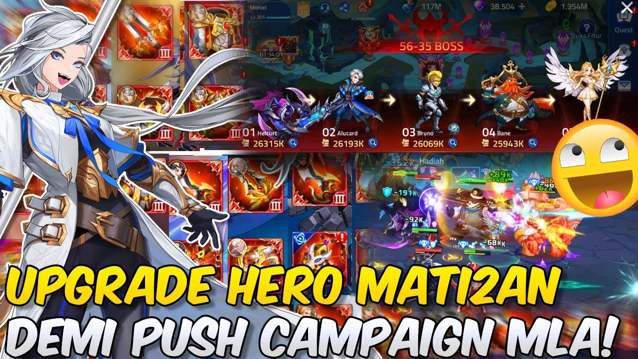⚔ UPGRADE POWER HERO MATI2AN! DEMI PUSH CAMPAIGN MLA INDONESIA!!!