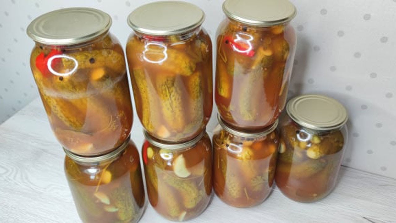Castraveți marinați cu KETCHUP Огурцы маринованные с КЕТЧУПОМ. Reţetă verificată.