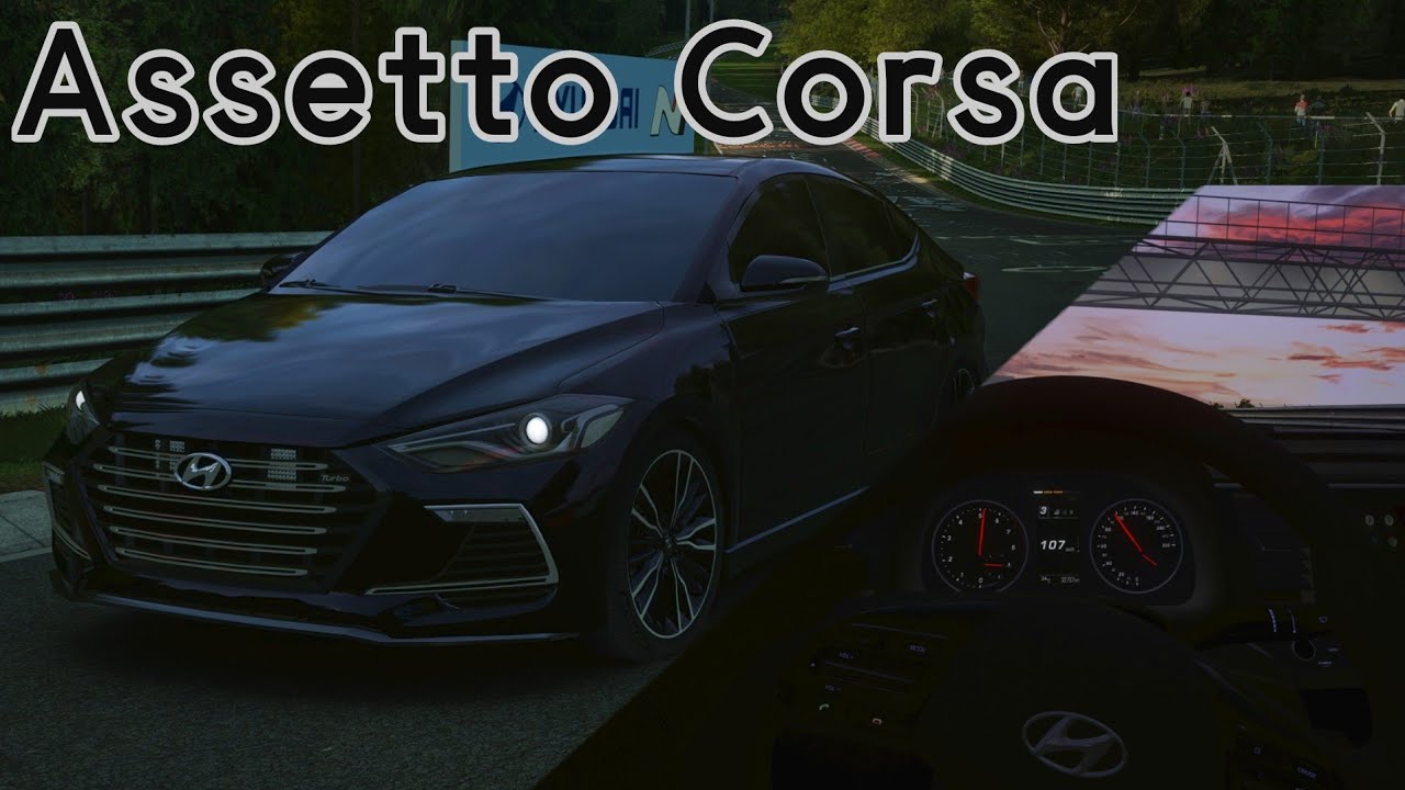아세토 코르사 휠플레이  엘란트라 스포츠 스테이지3 뉘르부르크링  Assetto Corsa hyundai elantra sport stage 3