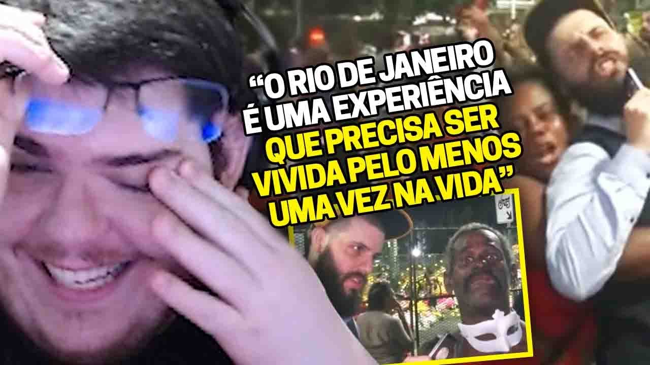 CASIMIRO REAGE AO DIOGO DEFANTE: REPÓRTER DOIDÃO NO CARNAVAL NA SAPUCAÍ - RJ | Cortes do Casimito