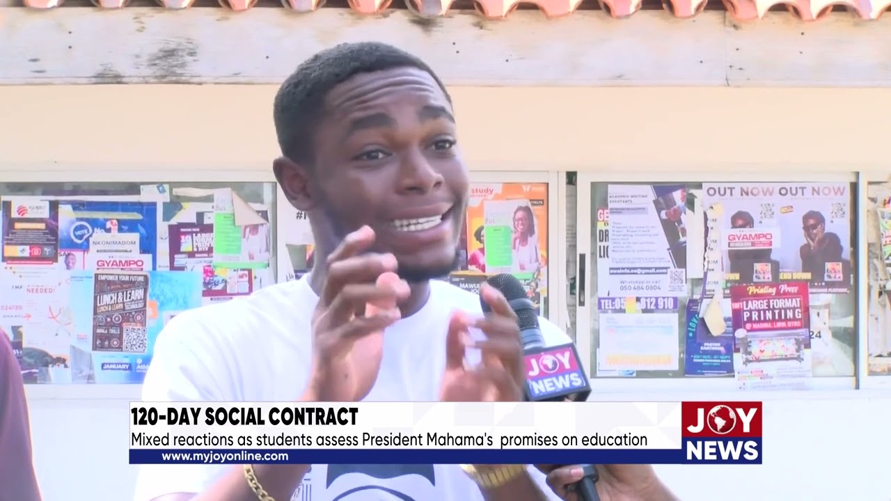 Some University of Ghana students share mixed reactions to the Prez Mahama's 120-day social contract