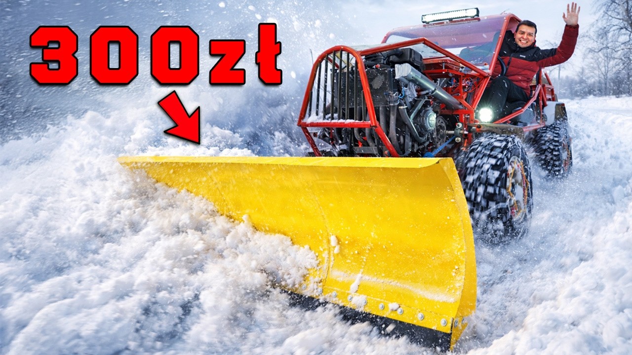 TAK ODŚNIEŻA PŁUG ZROBIONY W GARAŻU!