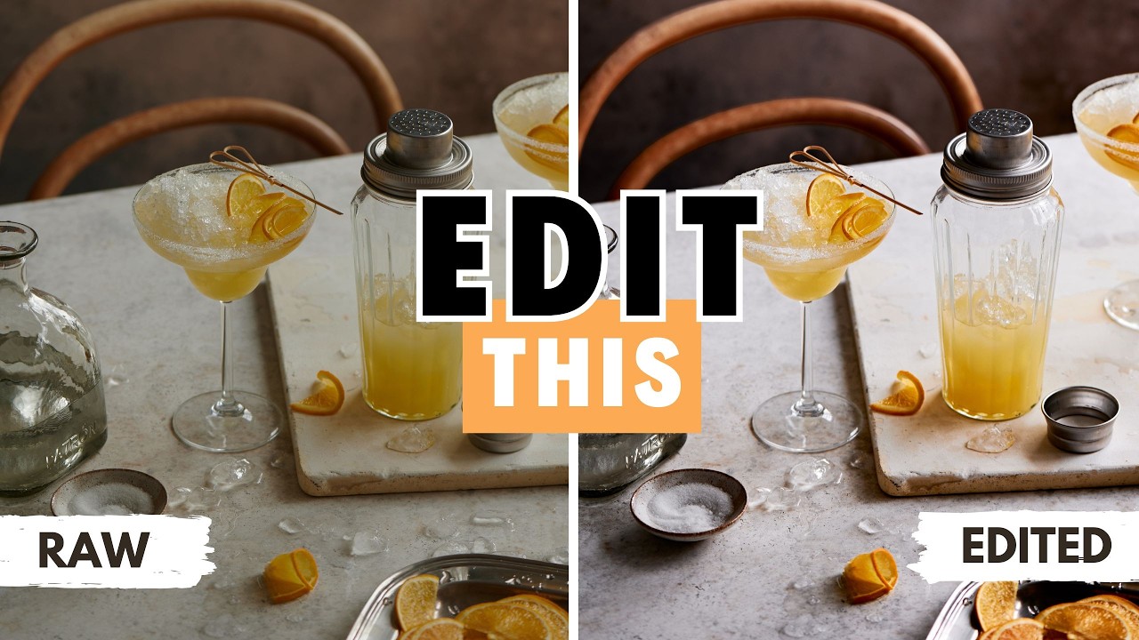 How I Edited This Orange Margarita Photo for a Vintage Look