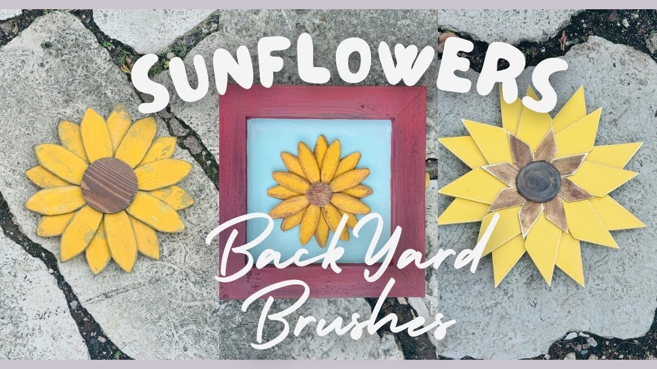 DIY Wood Sunflowers