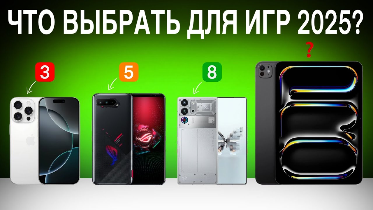 Какой телефон выбрать для игр в 2025? Лучшие смартфоны для геймеров!