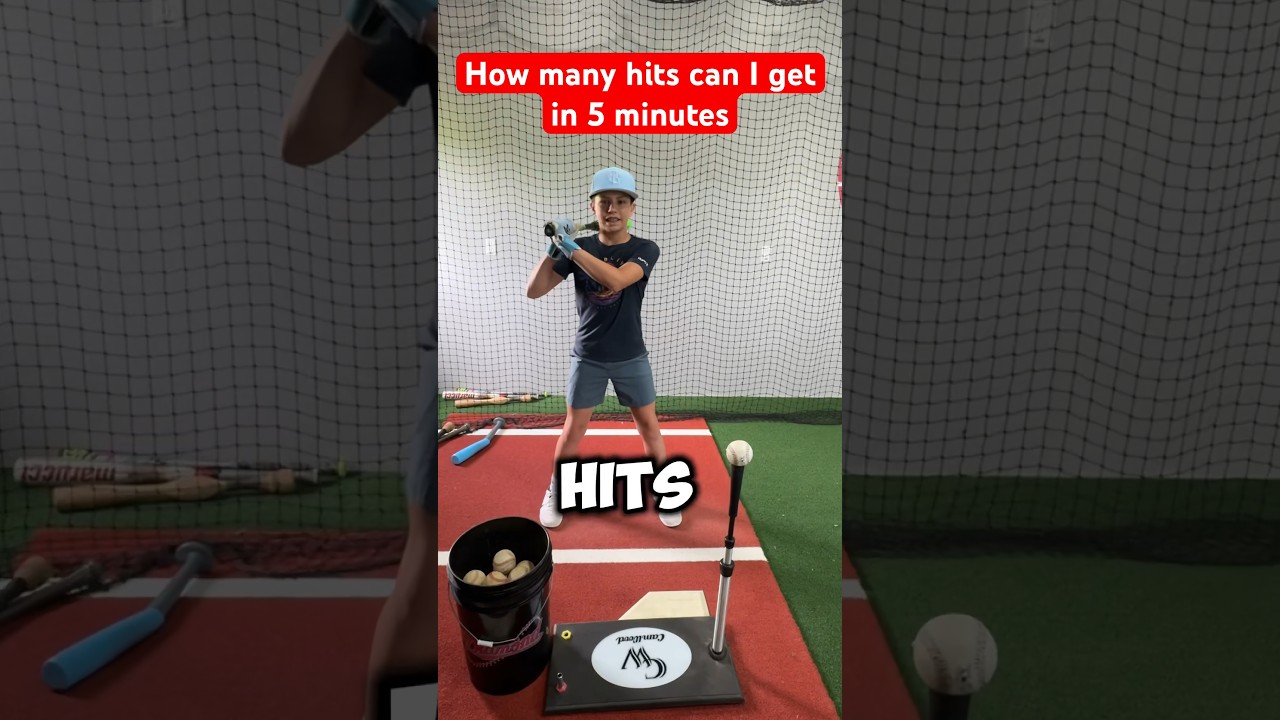 How many hit can I get in 5 minutes? #challenge #baseball #consistency #hardwork #mlb