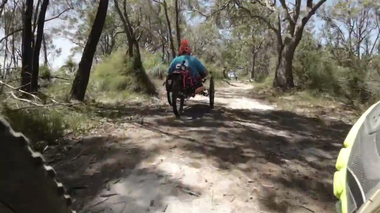 Adaptive mountain bike at The Basin track and Mackerel track