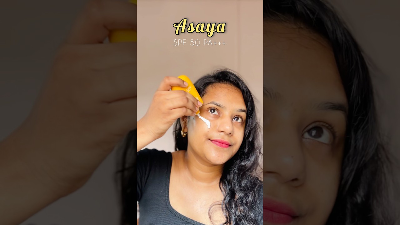 Asaya Sheer Milk Sunscreen 🌤️- SPF 50 Matte Fluid Sunscreen #shortsfeed #asaya