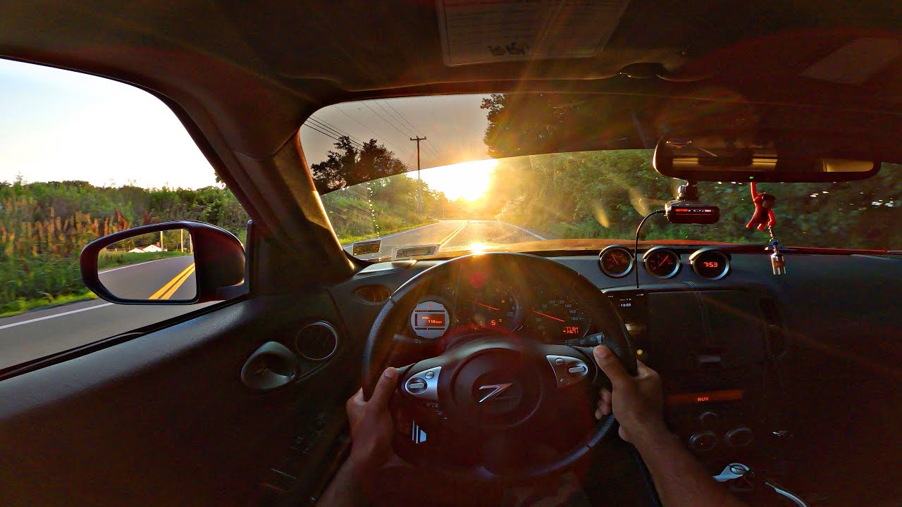 LOUD 370Z POV SUNSET DRIVE [4K] - (TOMEI ASMR) V6 SOUND!