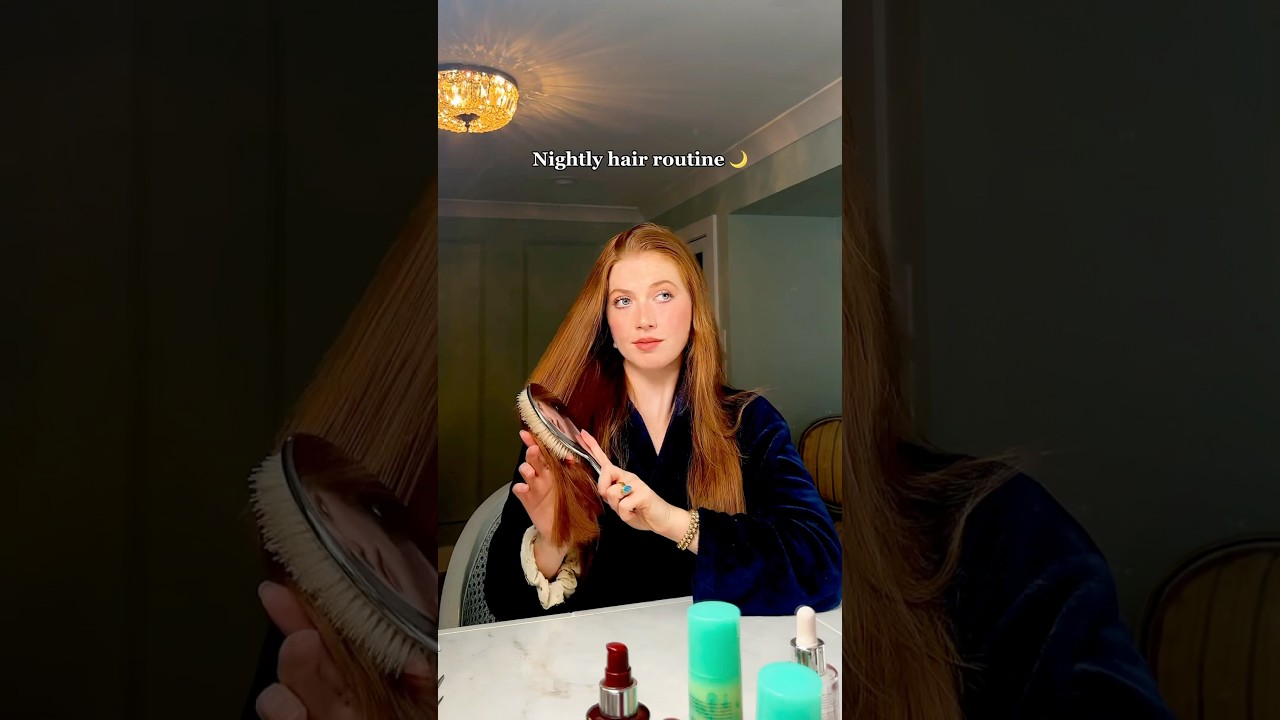 When I want to have a good hair day-I try to do this nightly hair routine every day🌙 #haircare
