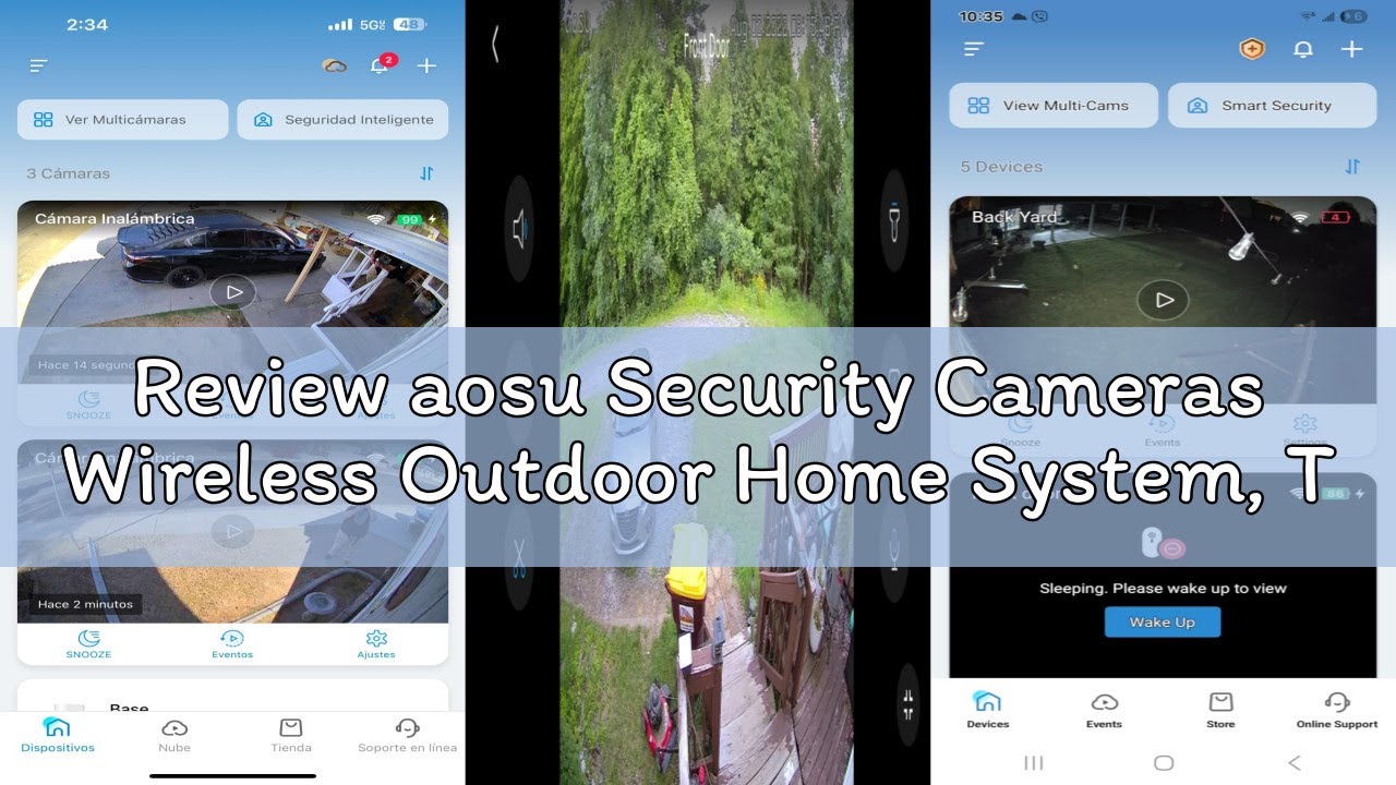 Review aosu Security Cameras Wireless Outdoor Home System, True 2K HD Night Vision, No Subscription,