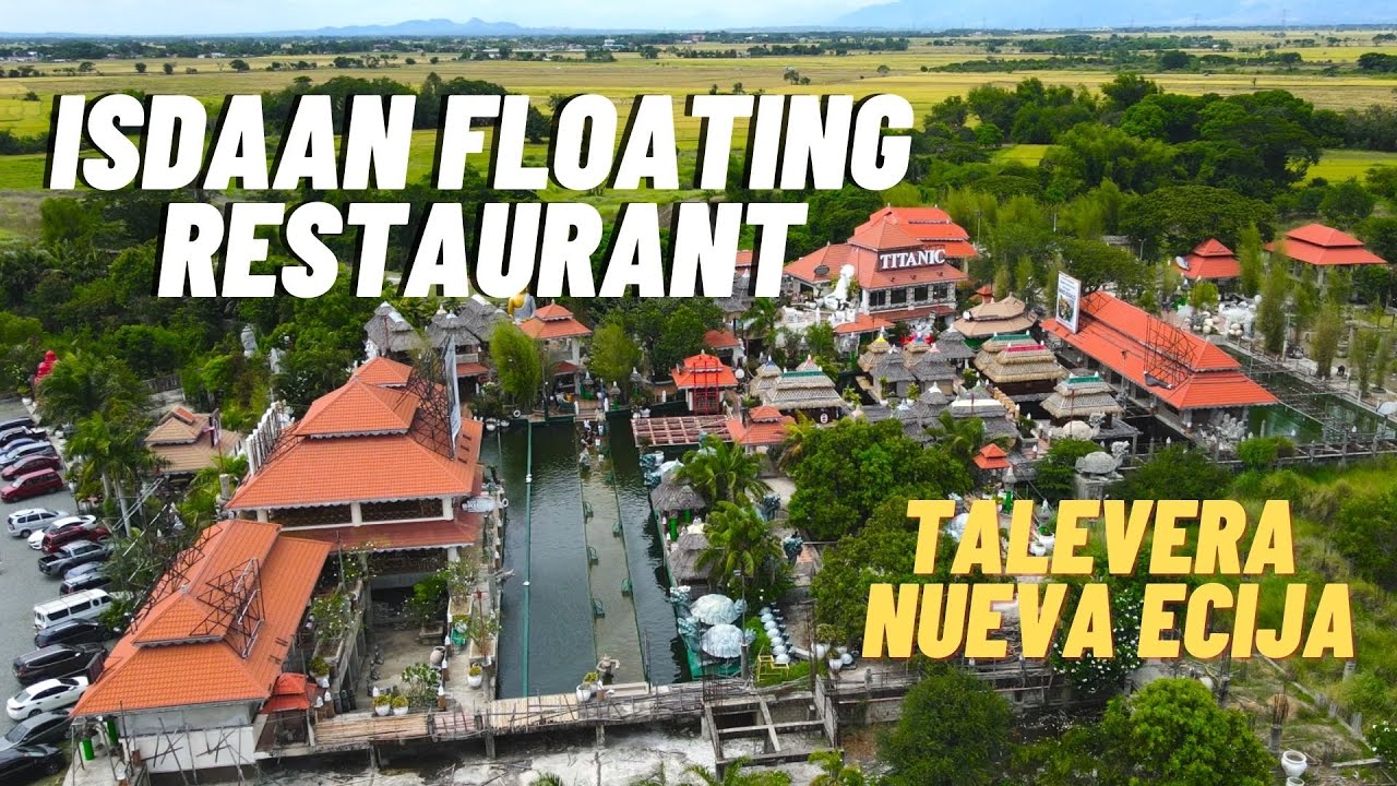 Isdaan Floating Restaurant in Talavera Nueva Ecija | Drone Shot | 4k Aerial Footage