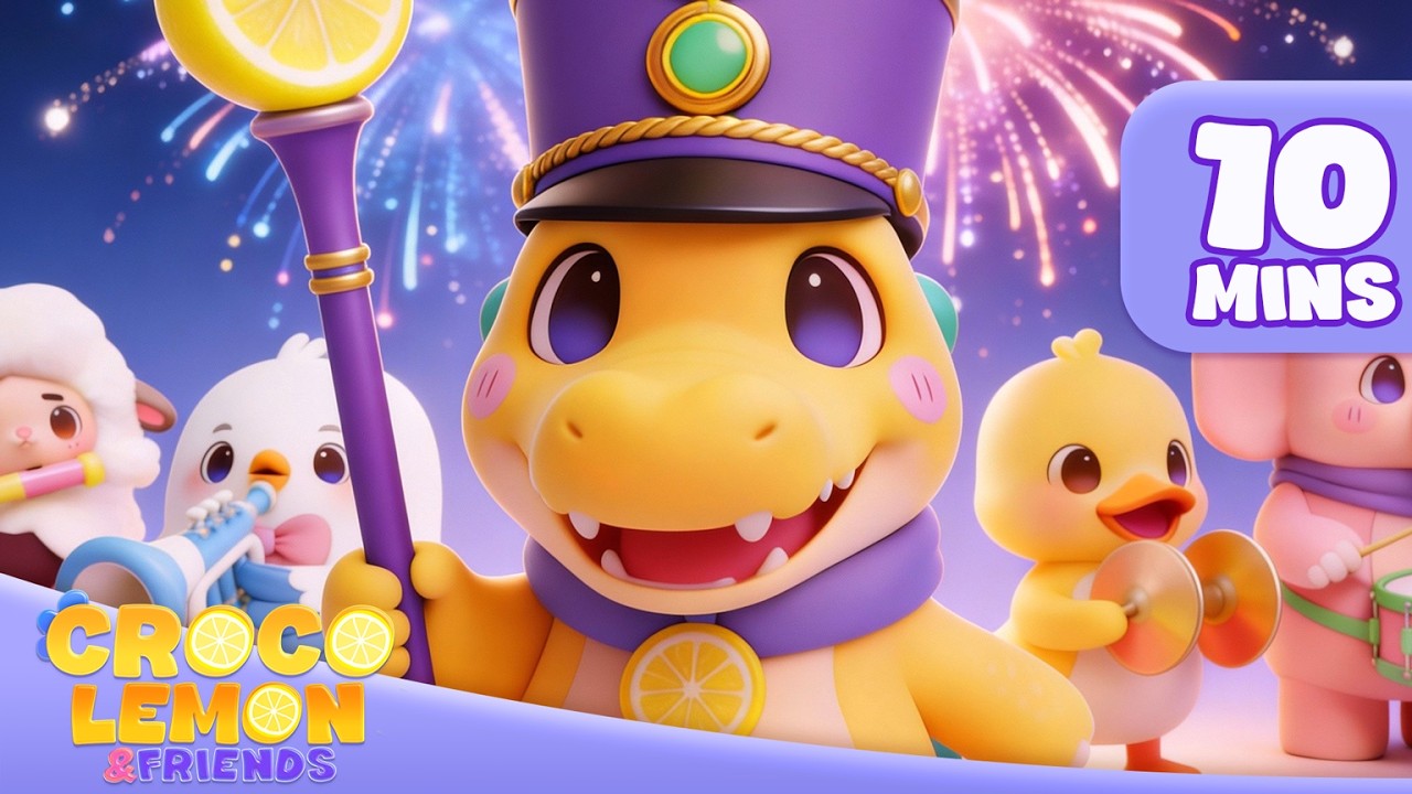 Animal Parade Loop | Wheel On The Bus Inspired || Nursery Rhyme | Crocolemon And Friends