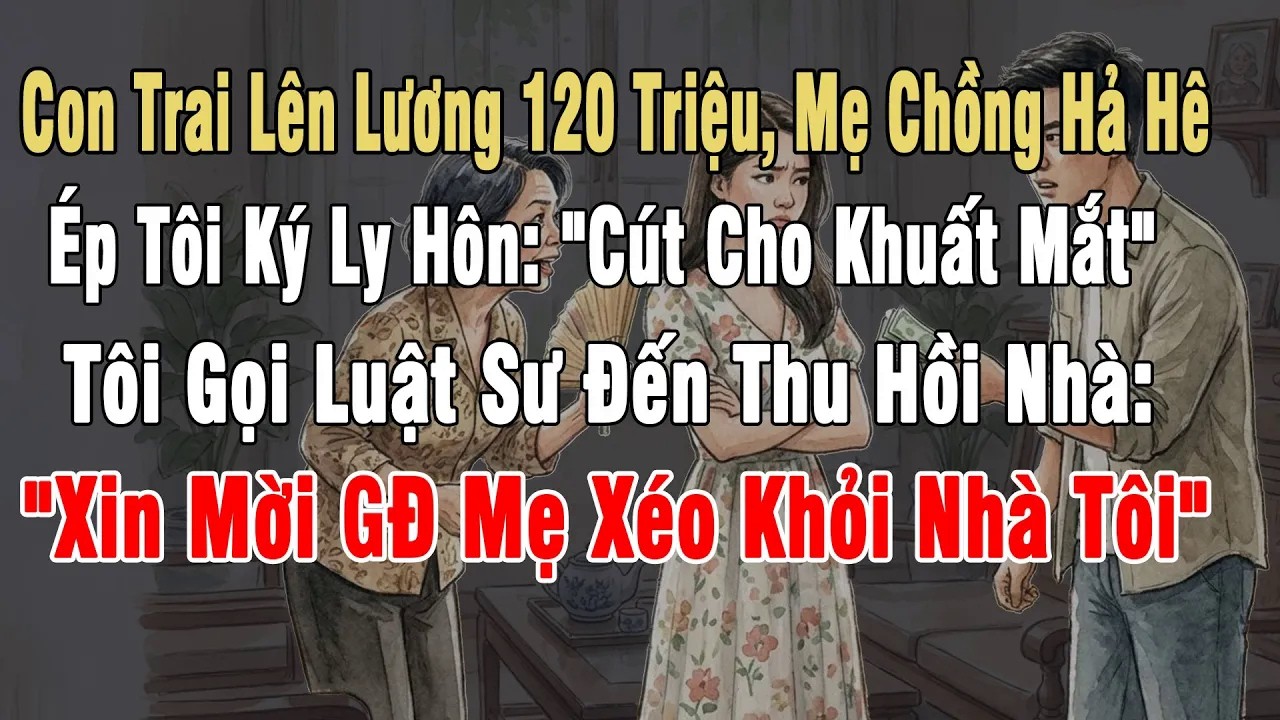 Con Trai Lên Lương 120 Triệu, Mẹ Chồng Ép Tôi Ký Ly Hôn： ＂Cút Cho Khuất Mắt＂, Tôi Gọi Người Lấy Nhà