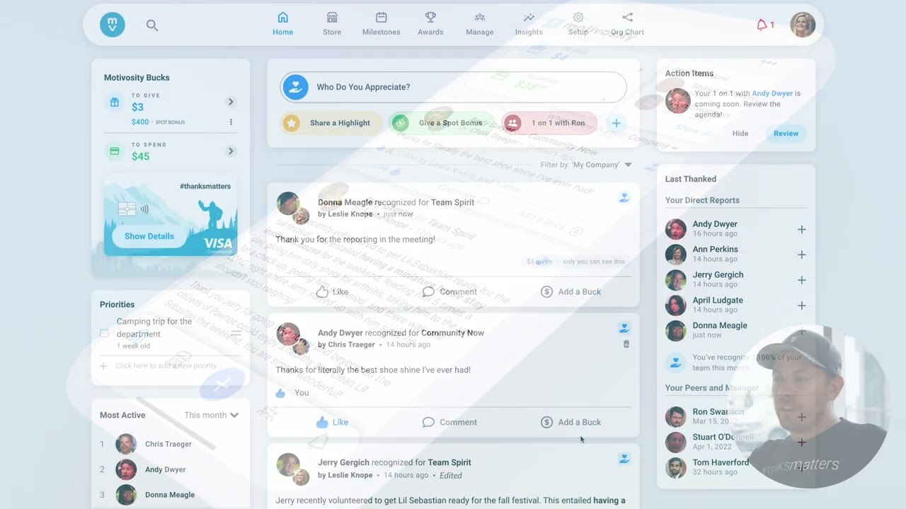 Motivosity Demo - Employee Engagement Software