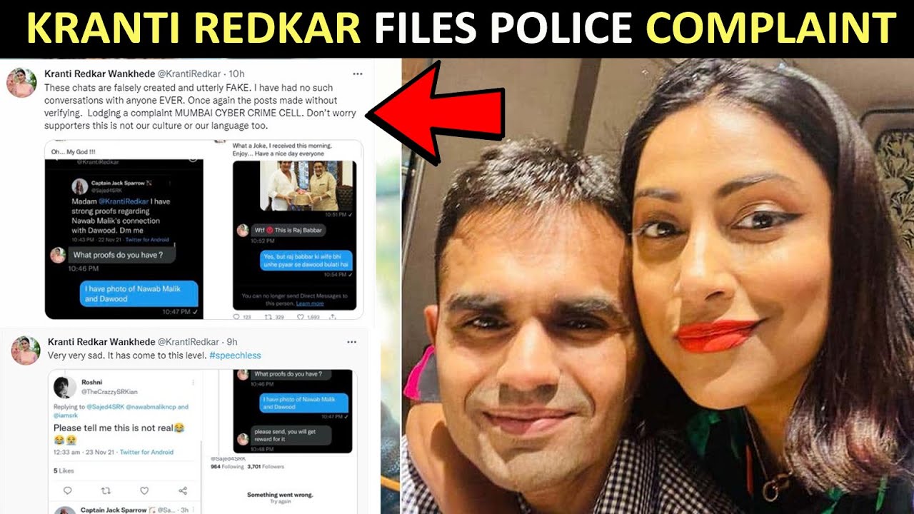 Sameer Wankhede's wife files police complaint against Nawab Malik for sharing 'fake chats'
