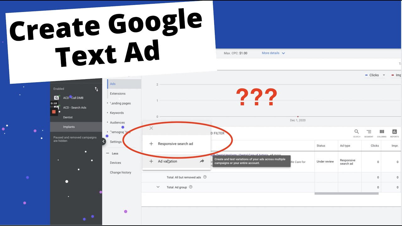 Change Google Responsive Ads to Text Ads