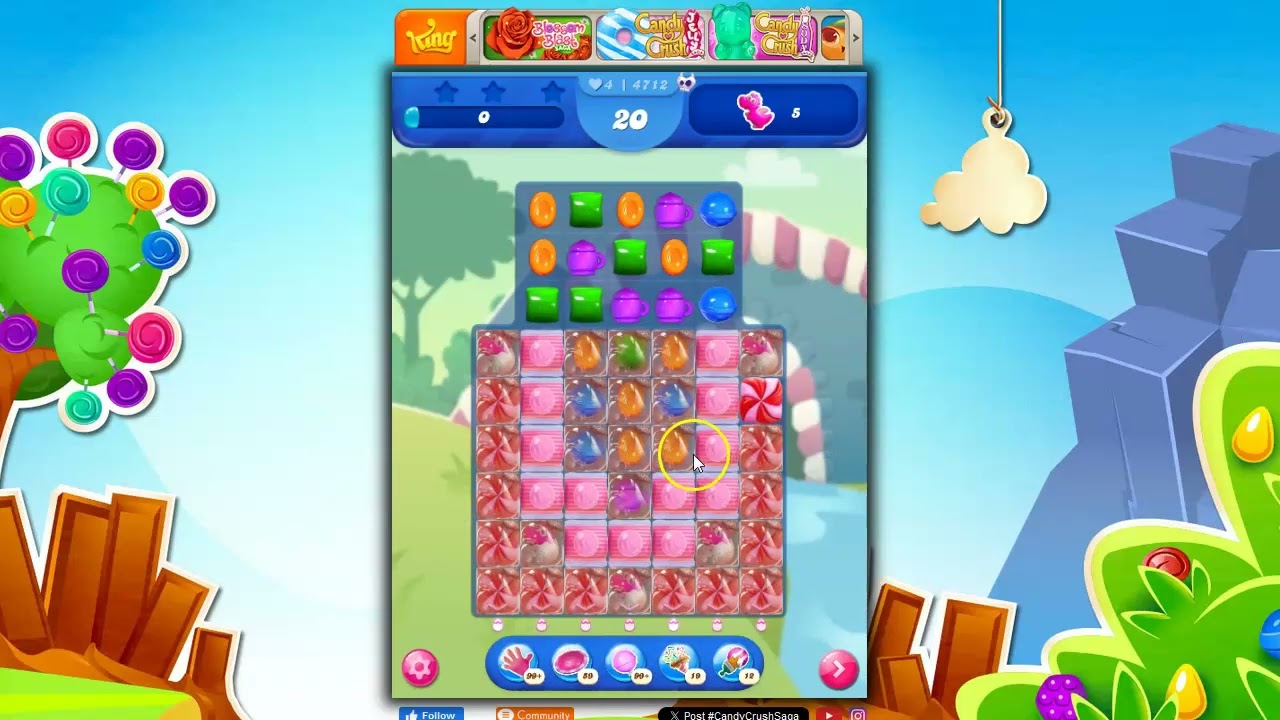 Candy Crush Level 4712 Talkthrough, 20 Moves 0 Boosters