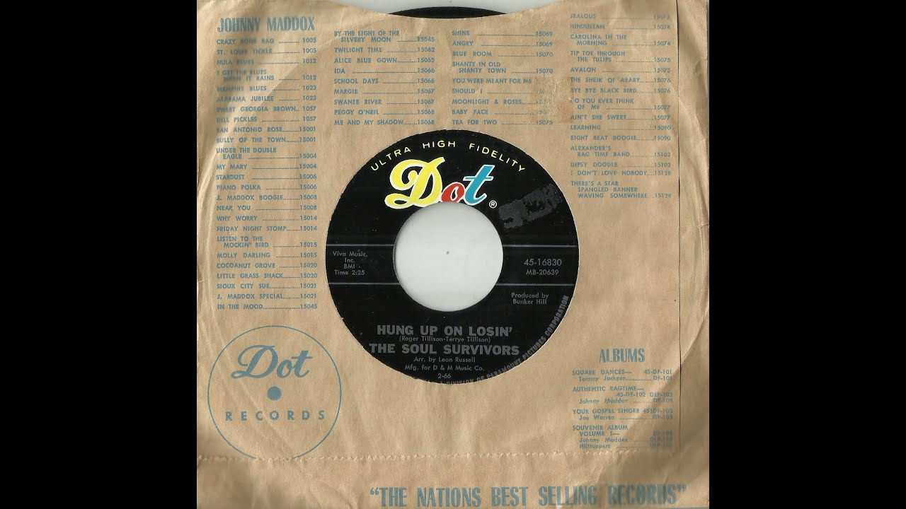 The SOUL SURVIVORS - Hung Up On Losin' (1966)
