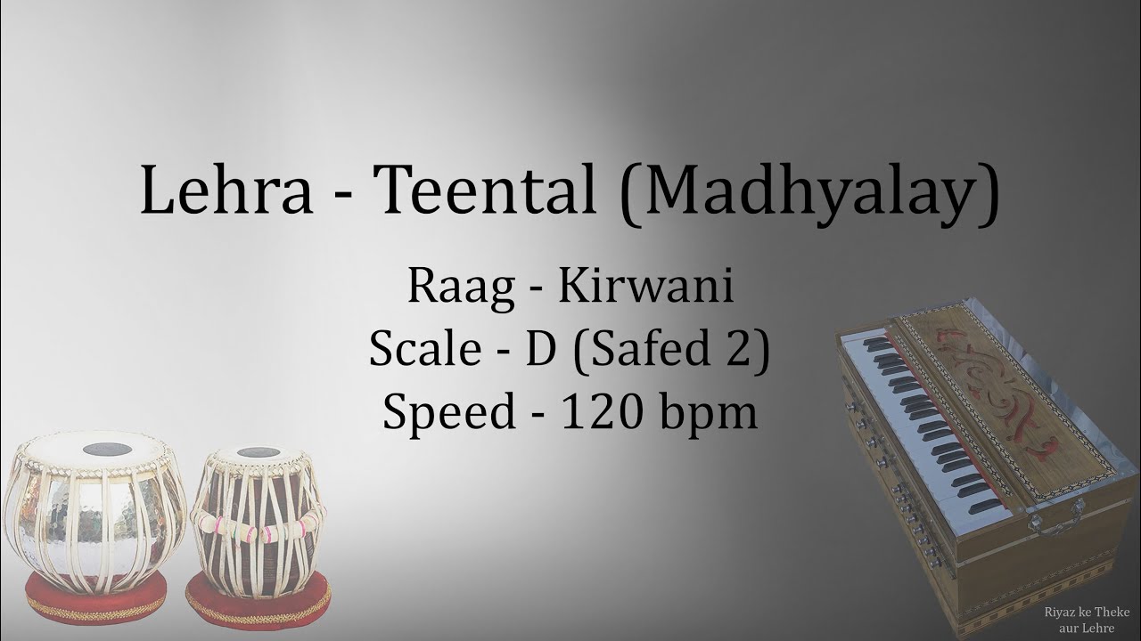 Best Live Lehra in Madhyalay Teental | Lehra in Raag Kirwani | 120 bpm | D Scale | Safed 2 | सफेद २