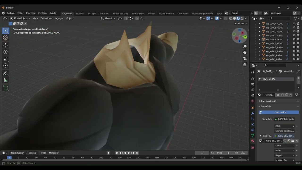 DBZ TTT Goku ropa Gojo blender