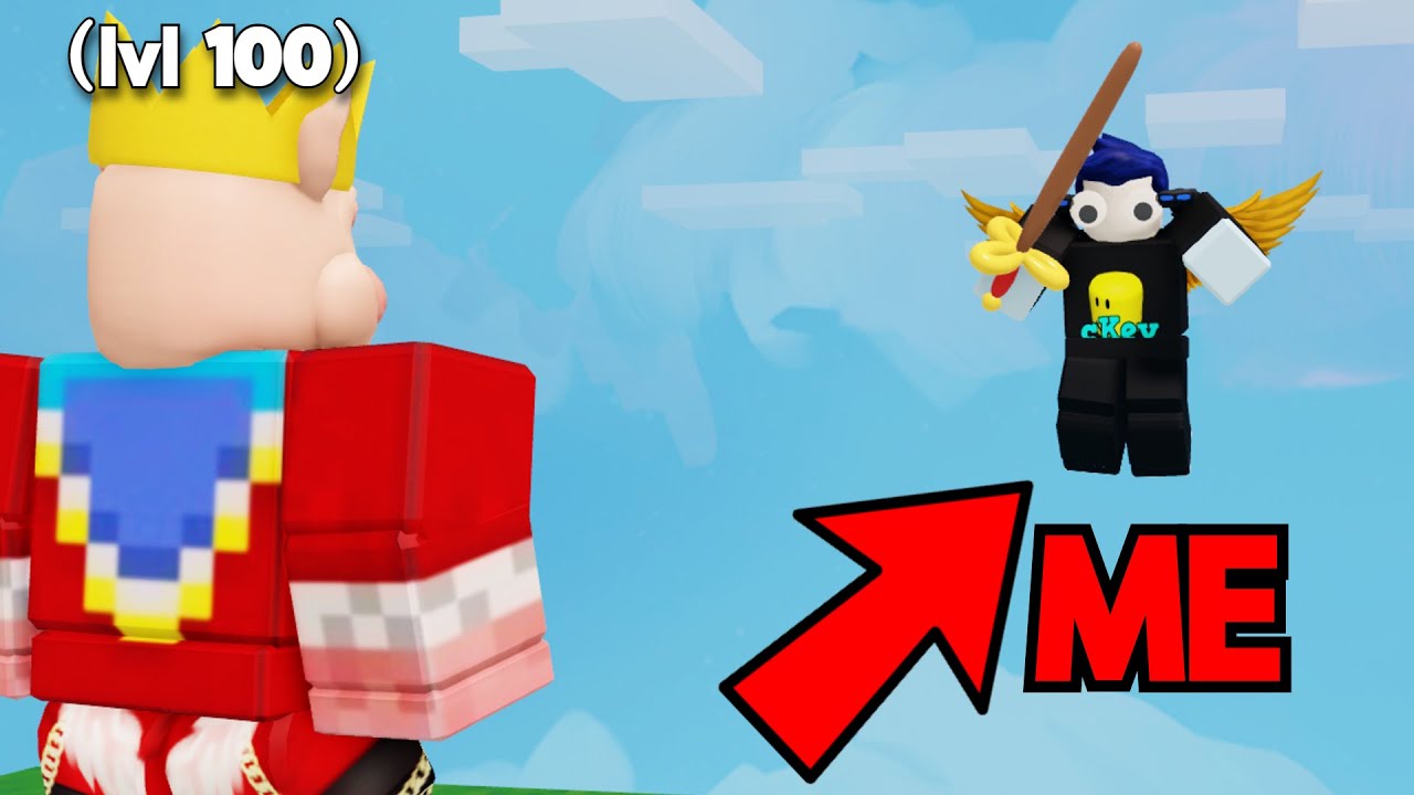 i used Fly Hacks against THREE (lvl 100) players.. (Roblox Bedwars)