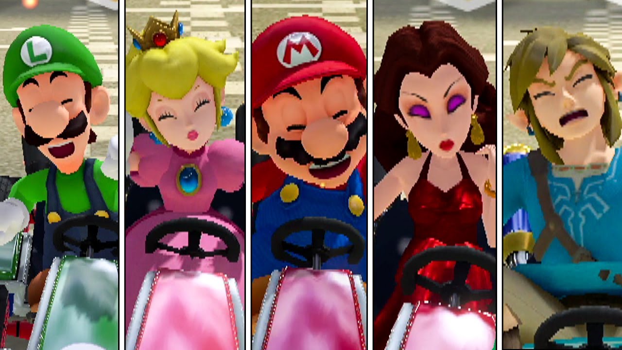Mario Kart 8: All Characters Burnout & Rocket Boost Animations (Including DLC)