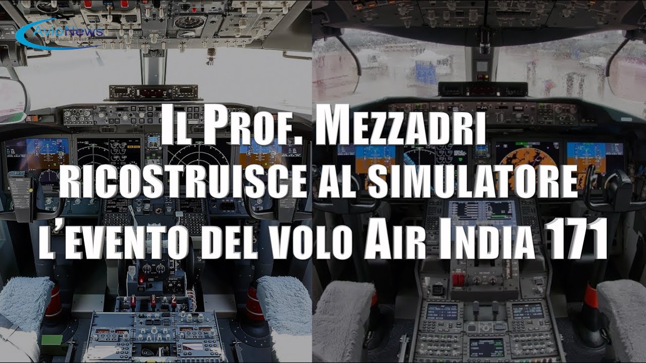 Il Prof. Lorenzo Mezzadri ricostruisce al simulatore l’evento del volo Air India 171