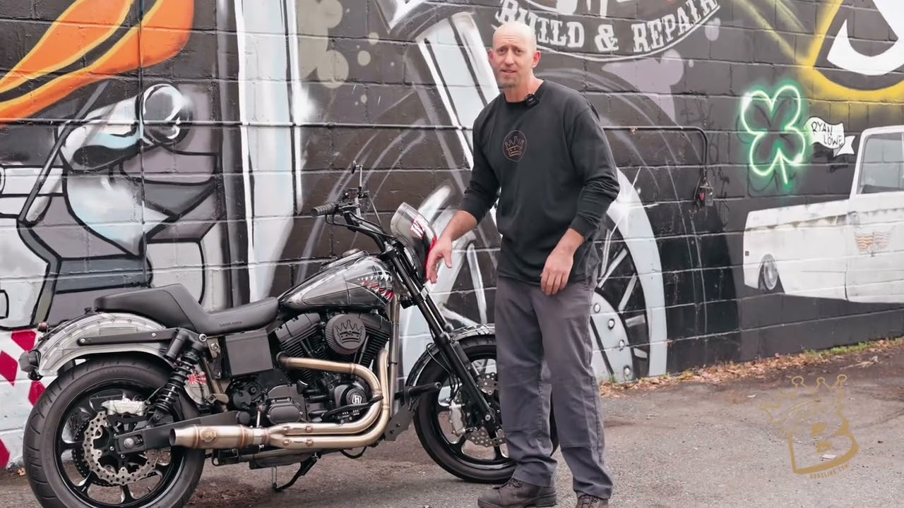 BungKing Crash Bar (California Side Plate) on a 01 Dyna