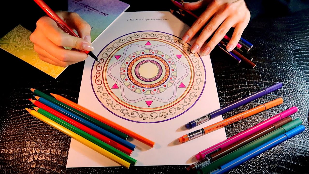 ASMR Whisper Meditation 🌟 Mandala coloring