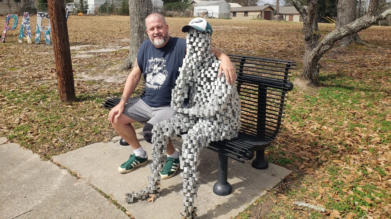 visiting the beautiful Leesville Art Park in Leesville, Louisiana 🎨🎭🎨🎭🎨🎭