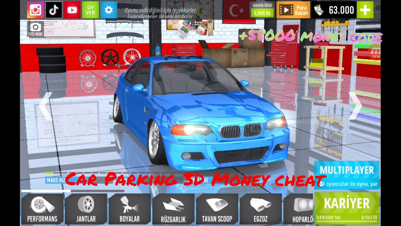 Car Parking 3D codes are 100% 100% real / How to cheat Car Parking 3D Money