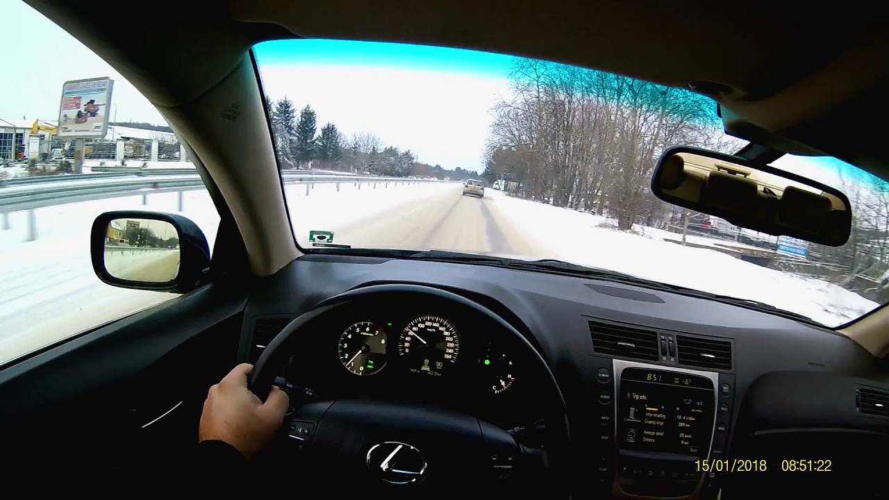 Lexus GS300 V6 S190 '07 POV snow drive