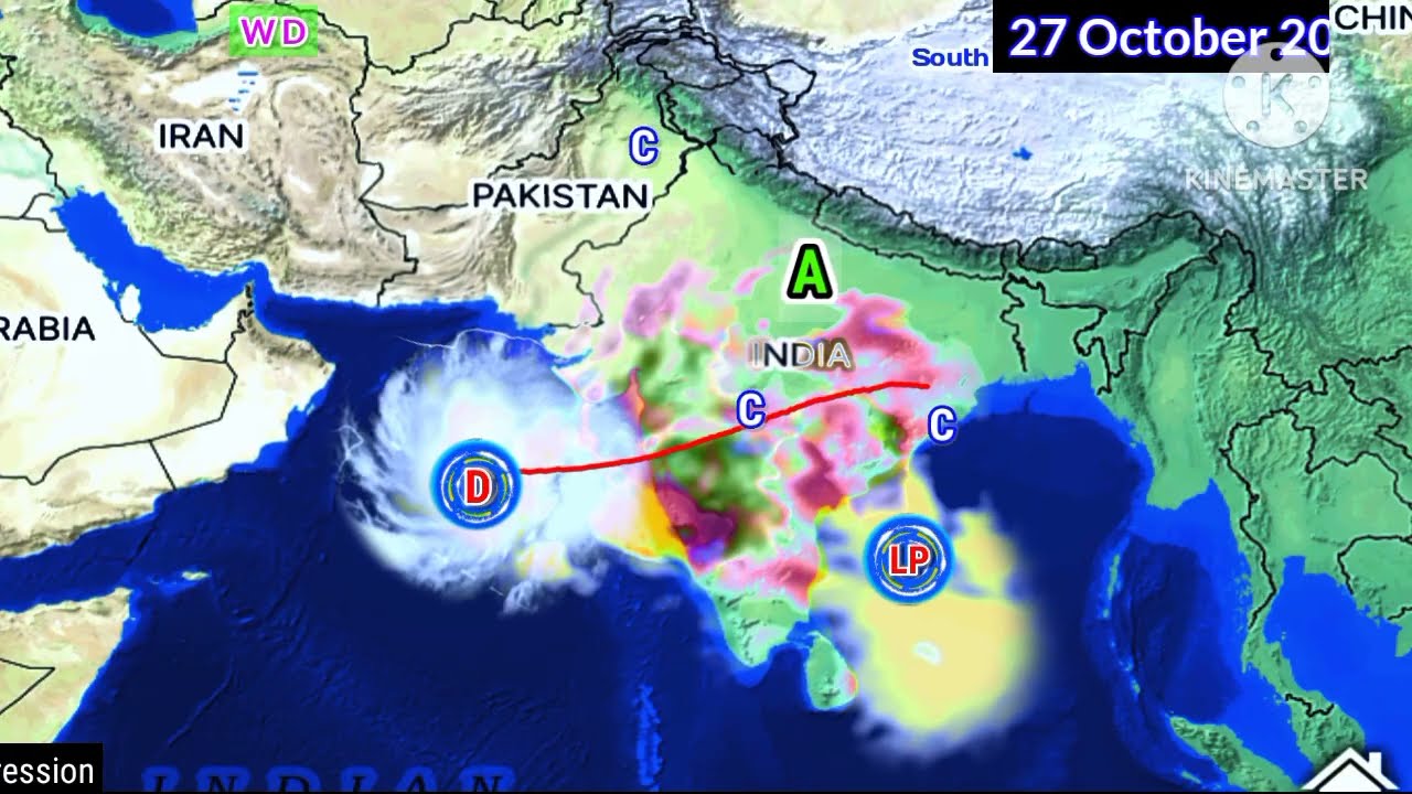 NEXT 25 Days Weather System Map North Indian Ocean South Asia All India. 