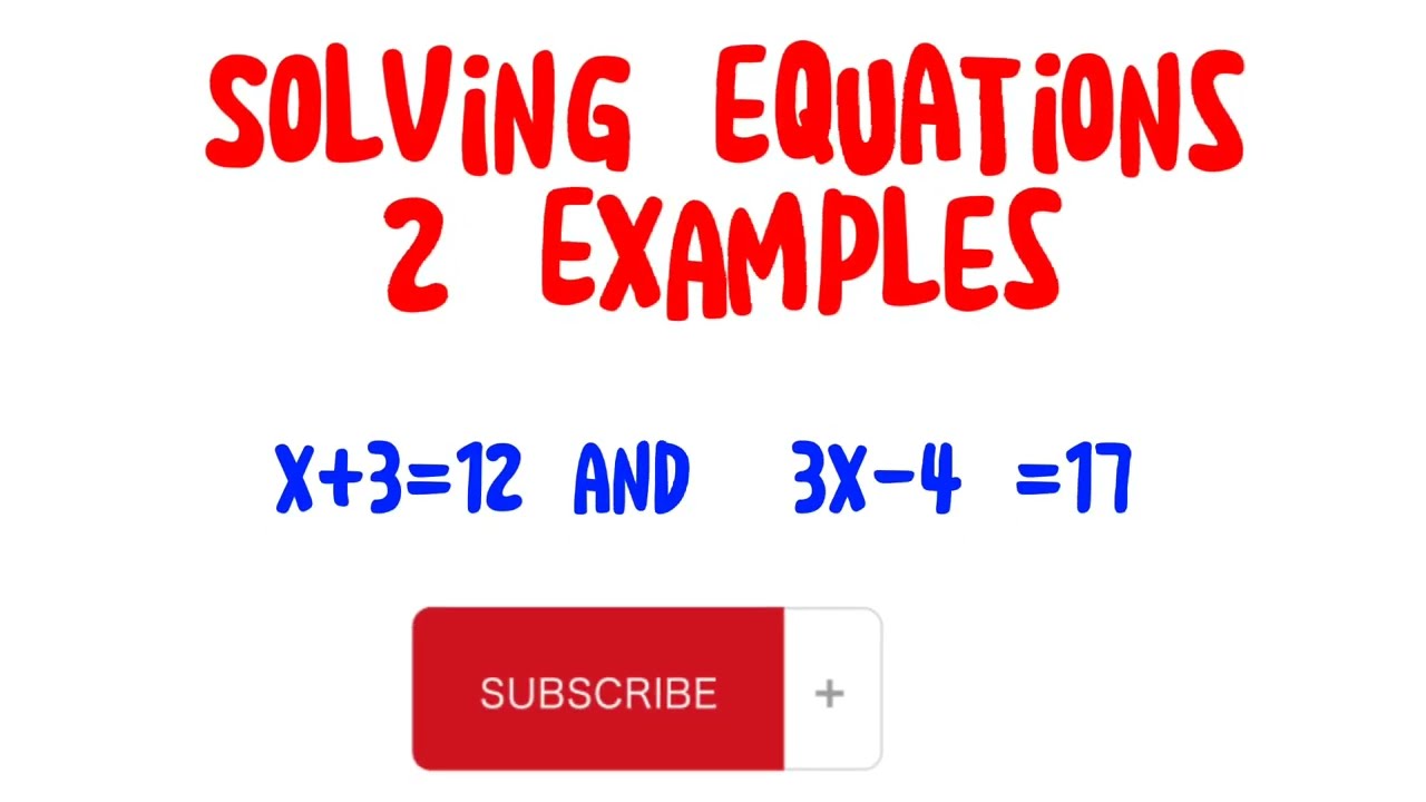 Algebra - How To Solve Equations Quickly! / 3x-4=17