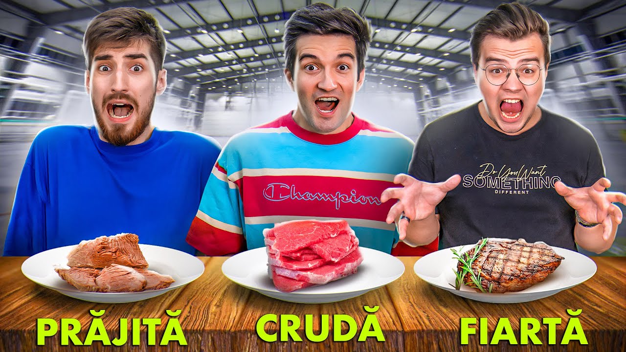 MÂNCARE PRĂJITĂ, FIARTĂ sau CRUDĂ Challenge !!