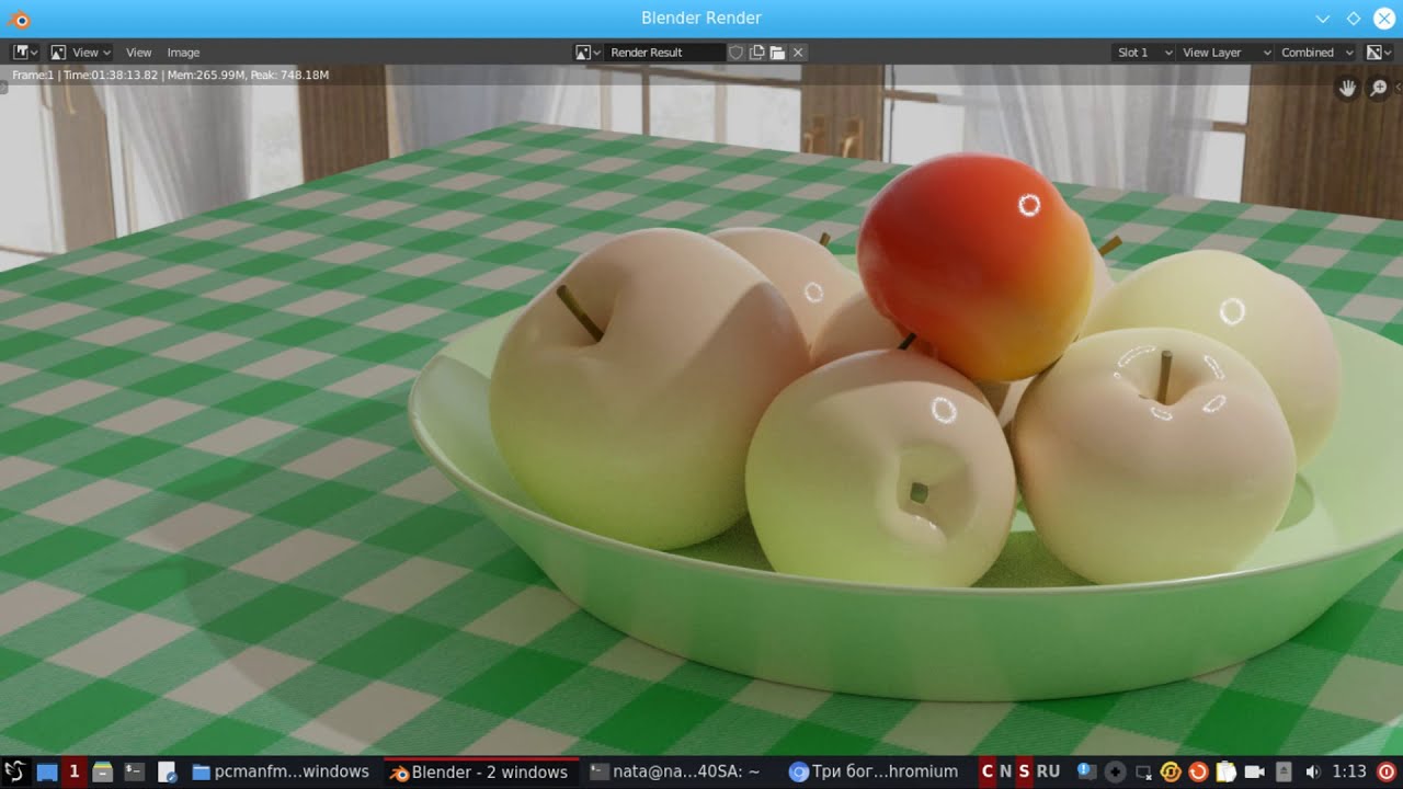Как сделать яблоко в Blender 2.8. Урок Блендер: яблоки в тарелке
