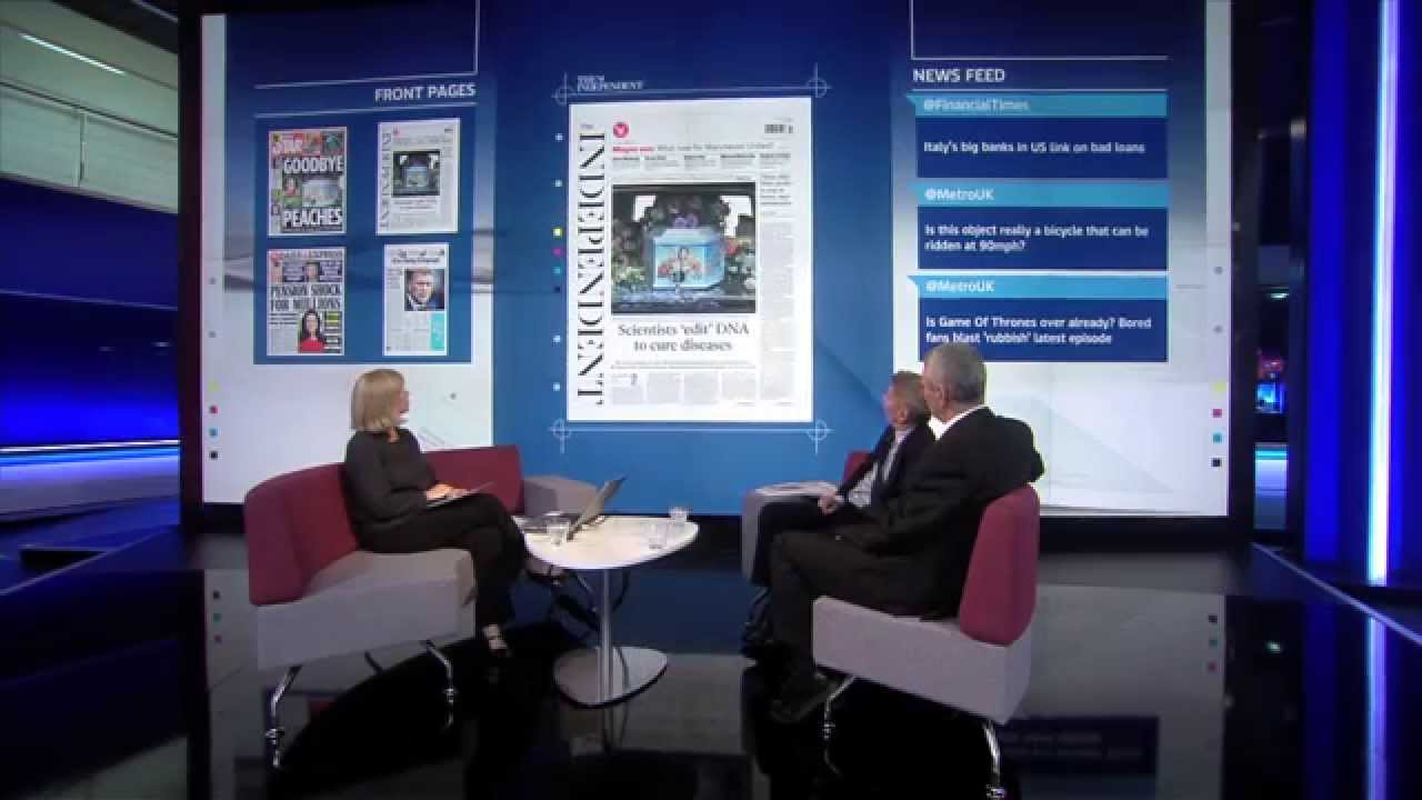 Sky News HD | Evening Newspaper Preview UHD Newswall