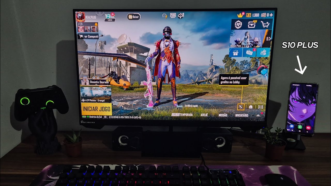 A primeira vez jogando Pubg no meu setup Dex (S10 Plus)