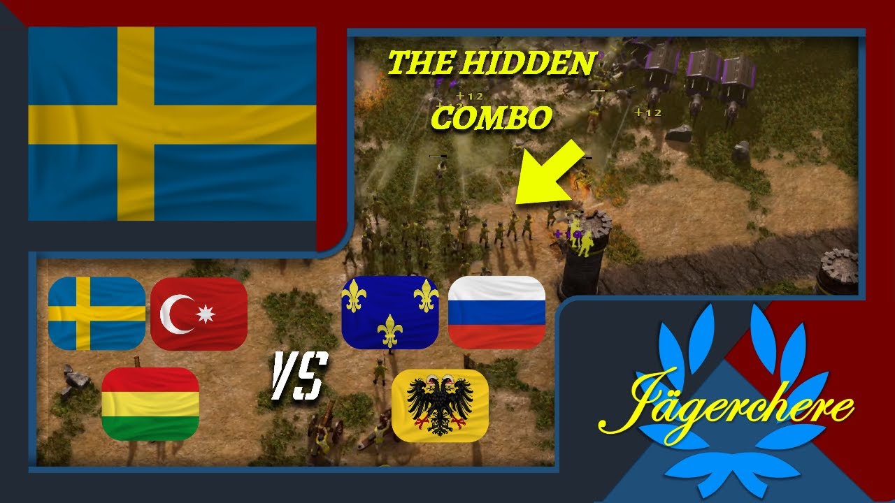Another New Map WITH NEW COMBO! | 3v3 Treaty with Sweden | AOE III: DE