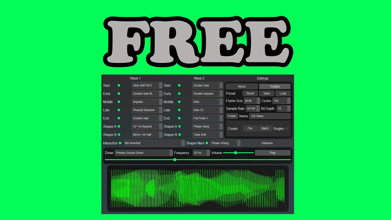 FREE FOR LIMITED TIME Wavetable Creator by Ocean Swift Synthesis