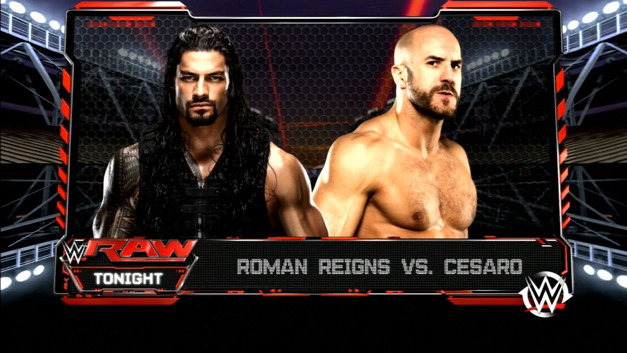 WWE 2K16 Gameplay Roman Reigns Vs. Cesaro Raw Tonight PS3 HD