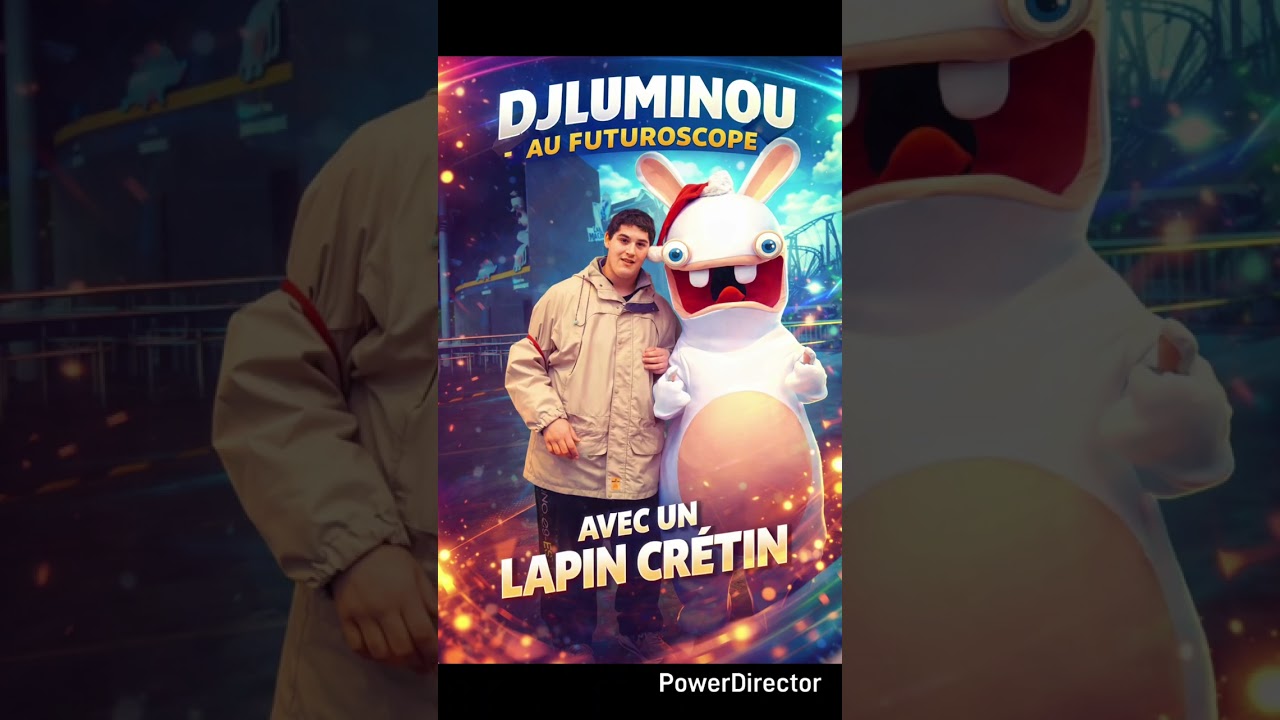 DJLuminou au Futuroscope avec le Lapin Crétin