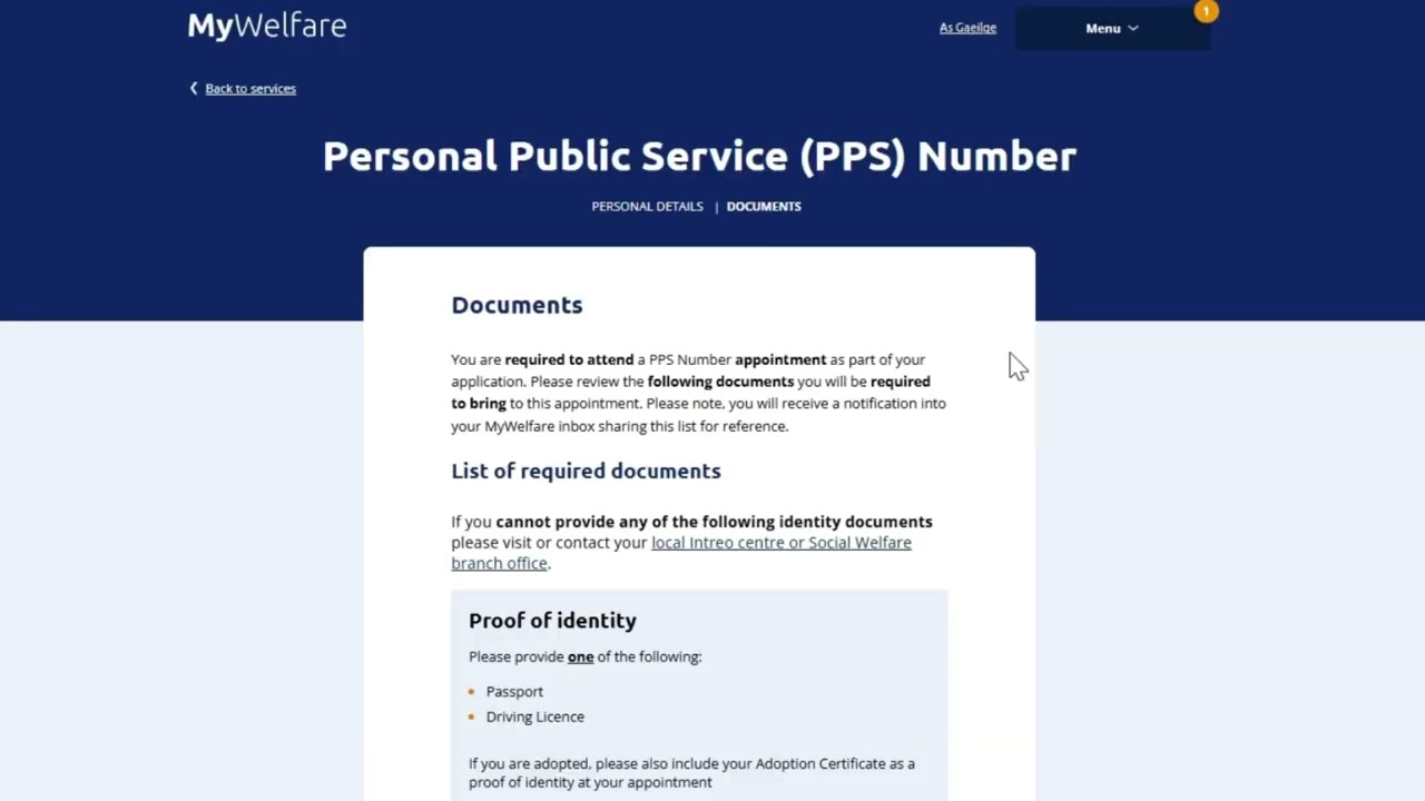 How to apply for a Personal Public Service Number on MyWelfare