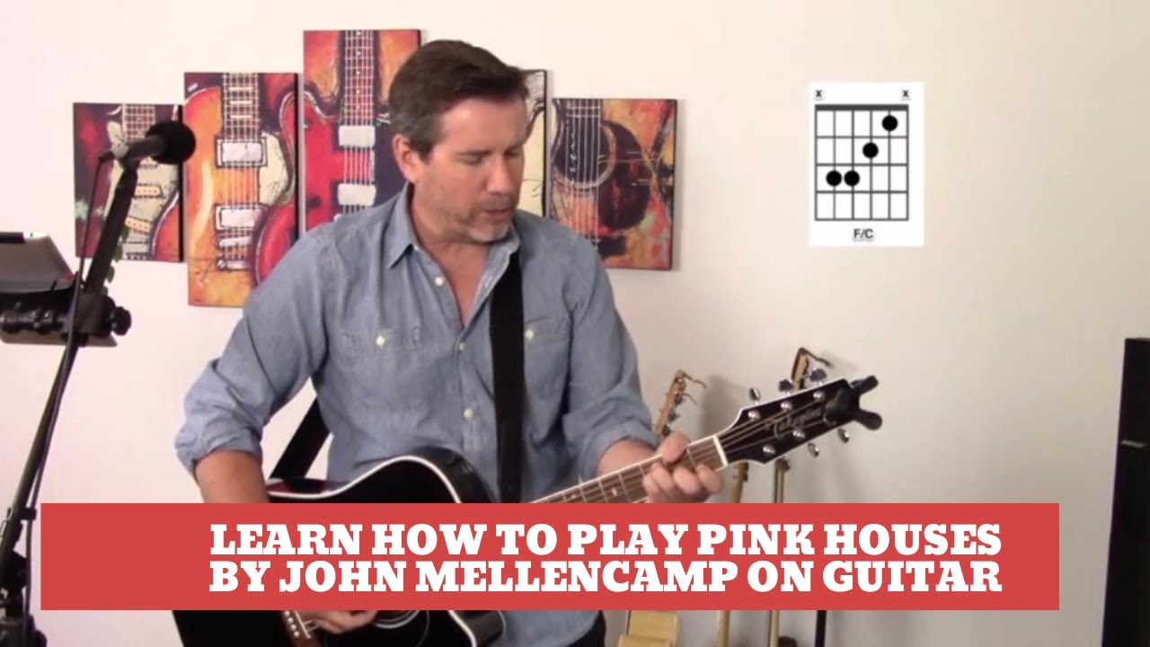 How to play Pink Houses by John Mellencamp on Guitar. (Easy Guitar lesson and cover)