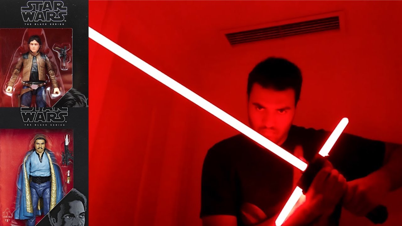 Toy Review Kylo Ren FX Lightsaber & Han Solo and Lando Calrissian black series
