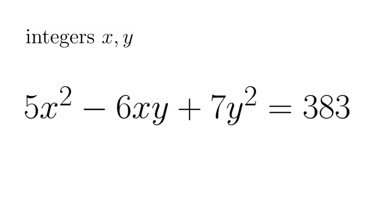 Solve 5x^2-6xy+7y^2=383 | Turkey National Mathematical Olympiad 1997