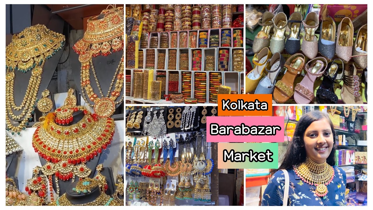 Barabazar Market in Kolkata | Barabazar Jewellery Market |Barabazar bridal shoes & bags collection