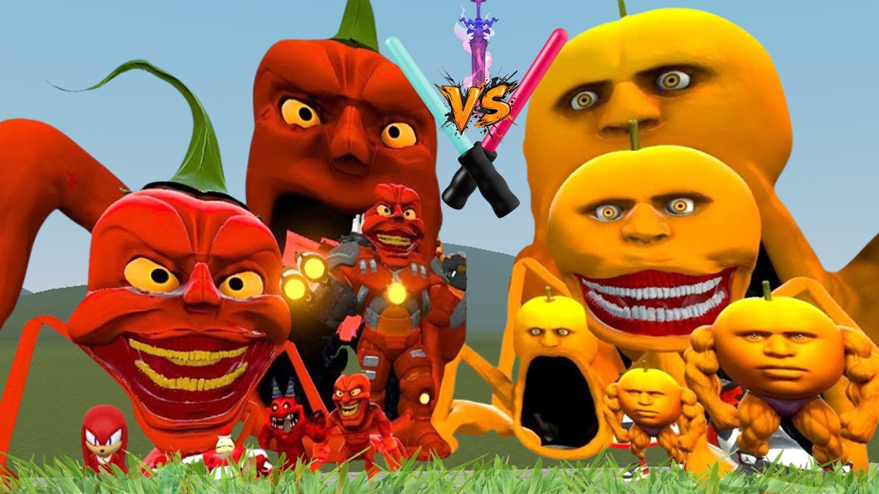 ALL AI BRAINROT ODINDINDUN AND PEPPERDINDUN GIANT TRANSFORMATIONS IN GARRY'S MOD